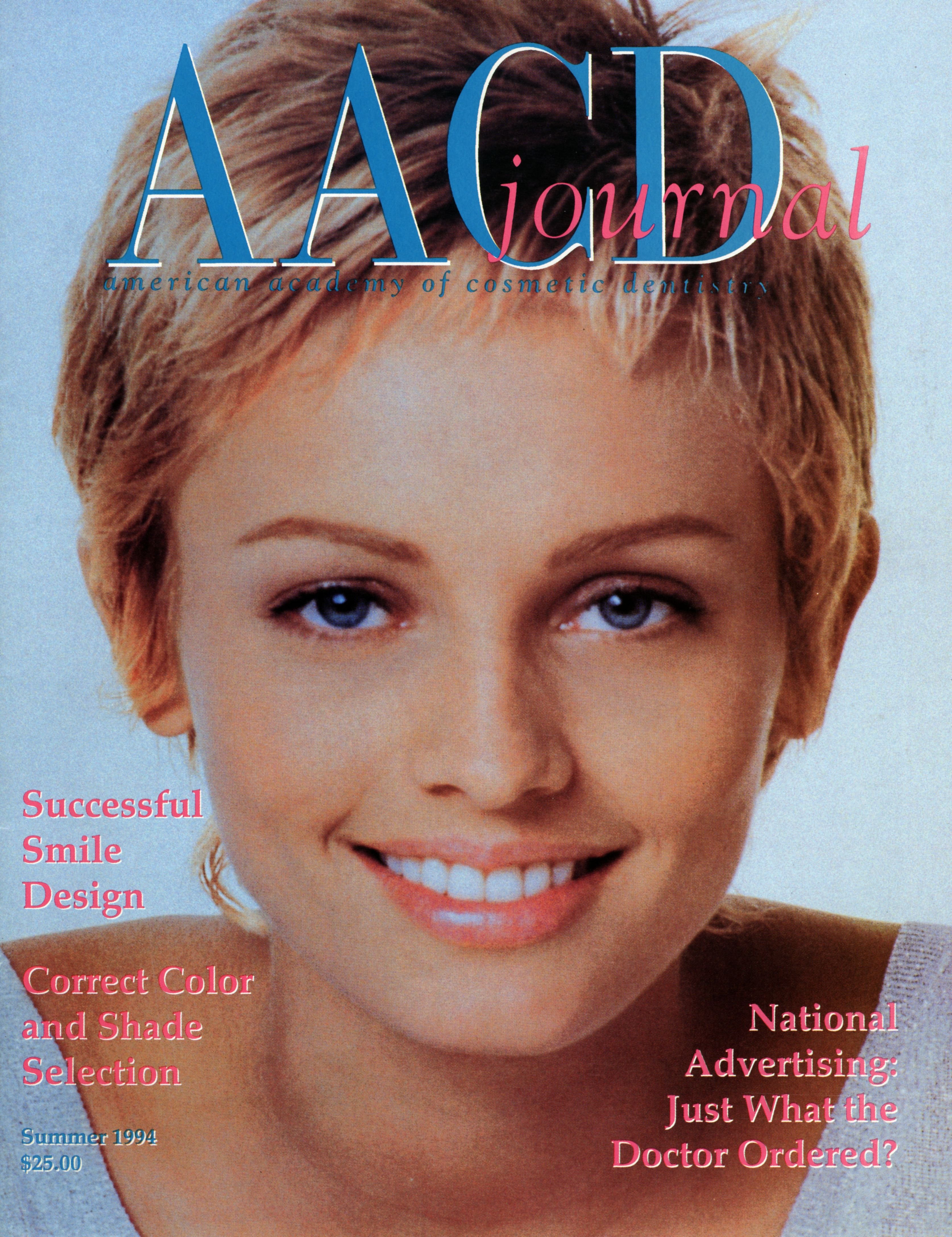 American Academy of Cosmetic Dentistry Journal of Cosmetic Dentistry Volume 10, Issue 1 cover