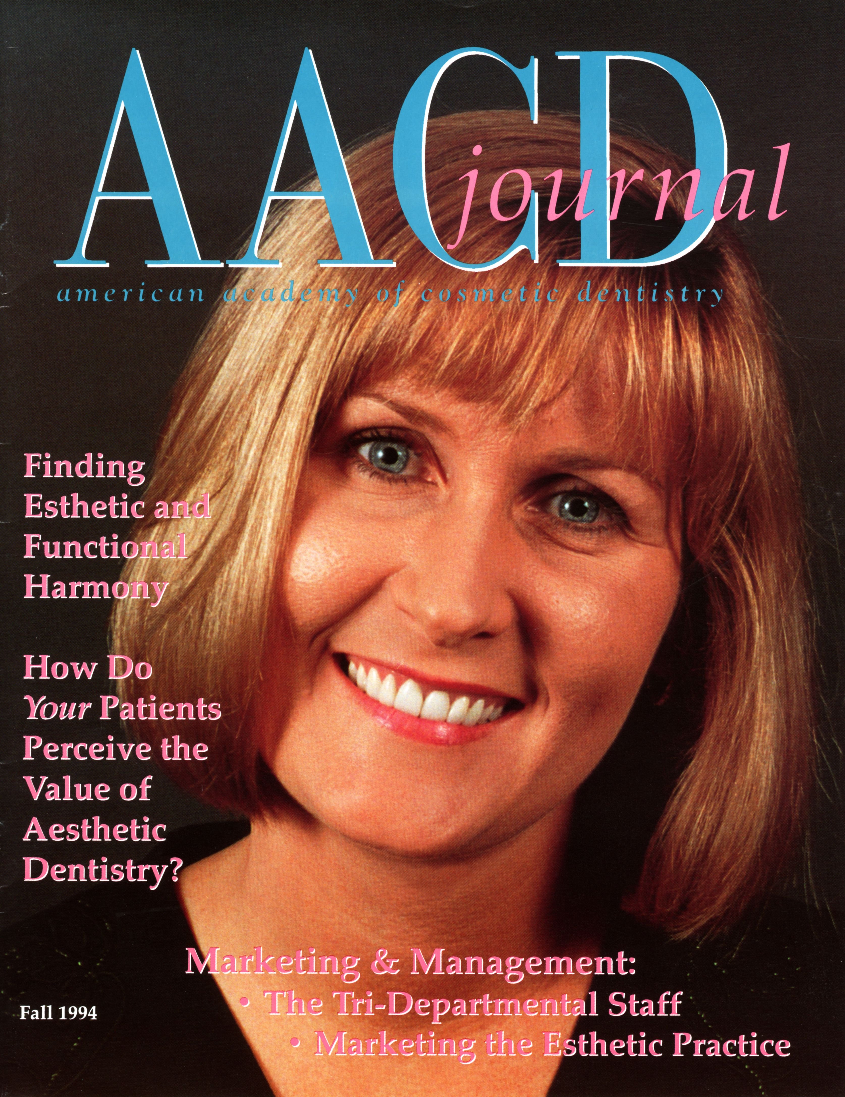 American Academy of Cosmetic Dentistry Journal of Cosmetic Dentistry Volume 10, Issue 2 cover