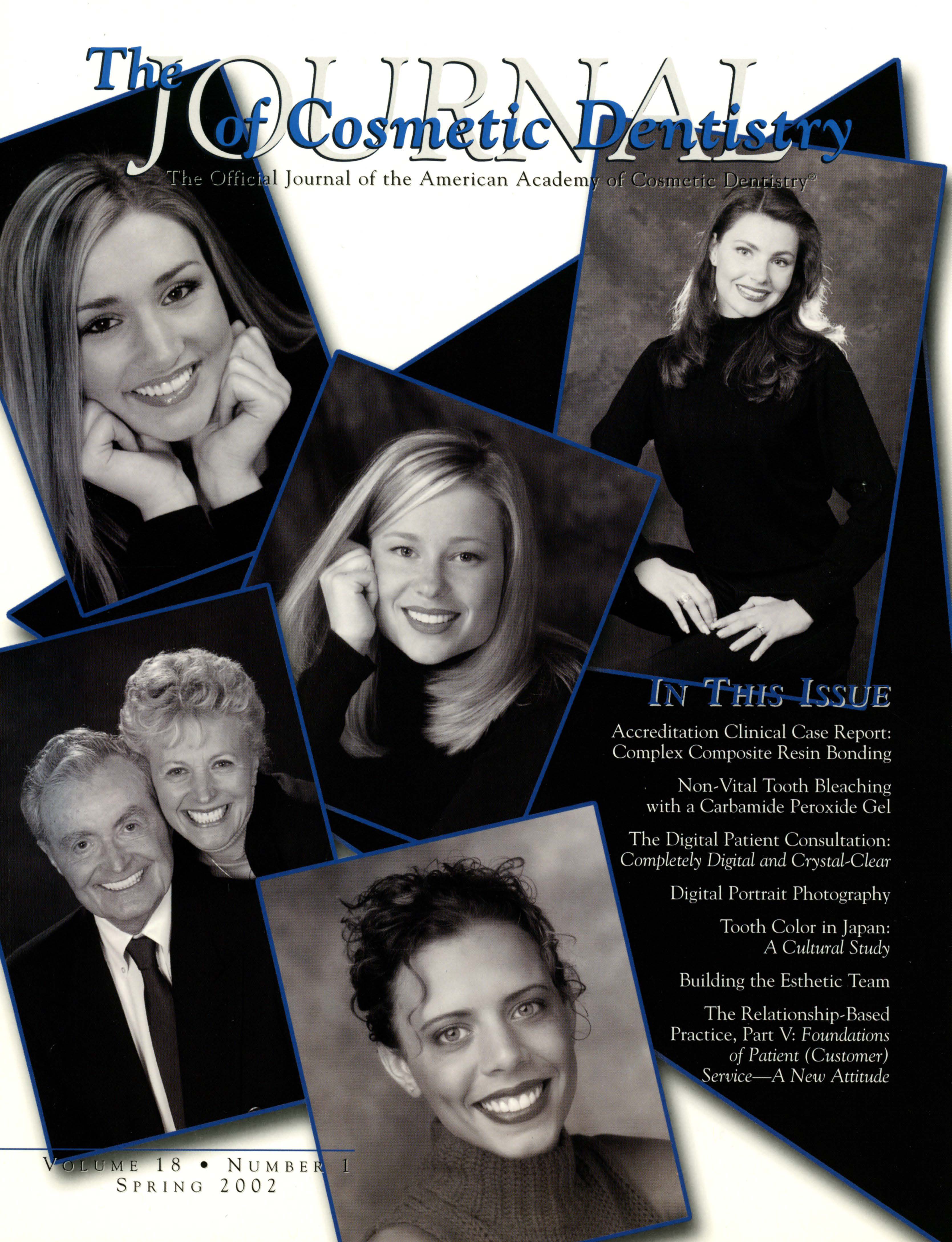American Academy of Cosmetic Dentistry Journal of Cosmetic Dentistry Volume 18, Issue 1 cover