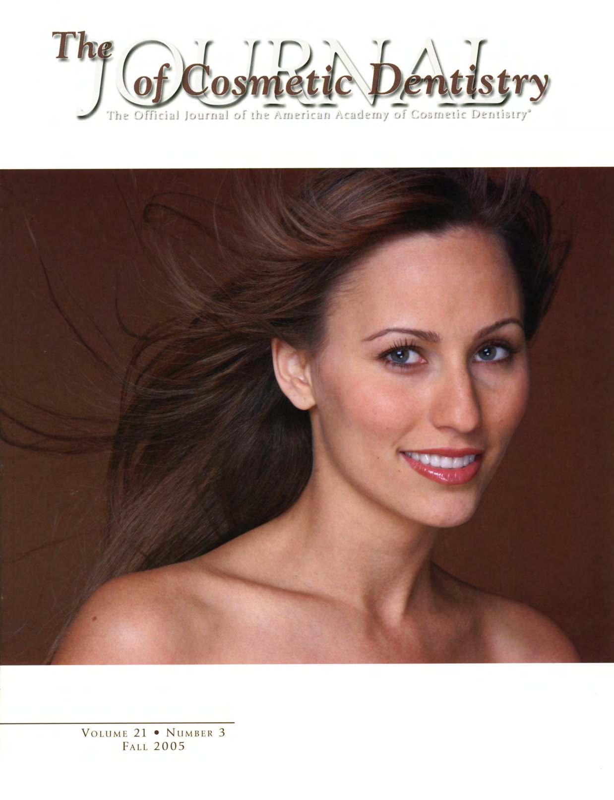 American Academy of Cosmetic Dentistry Journal of Cosmetic Dentistry Volume 21, Issue 3 cover