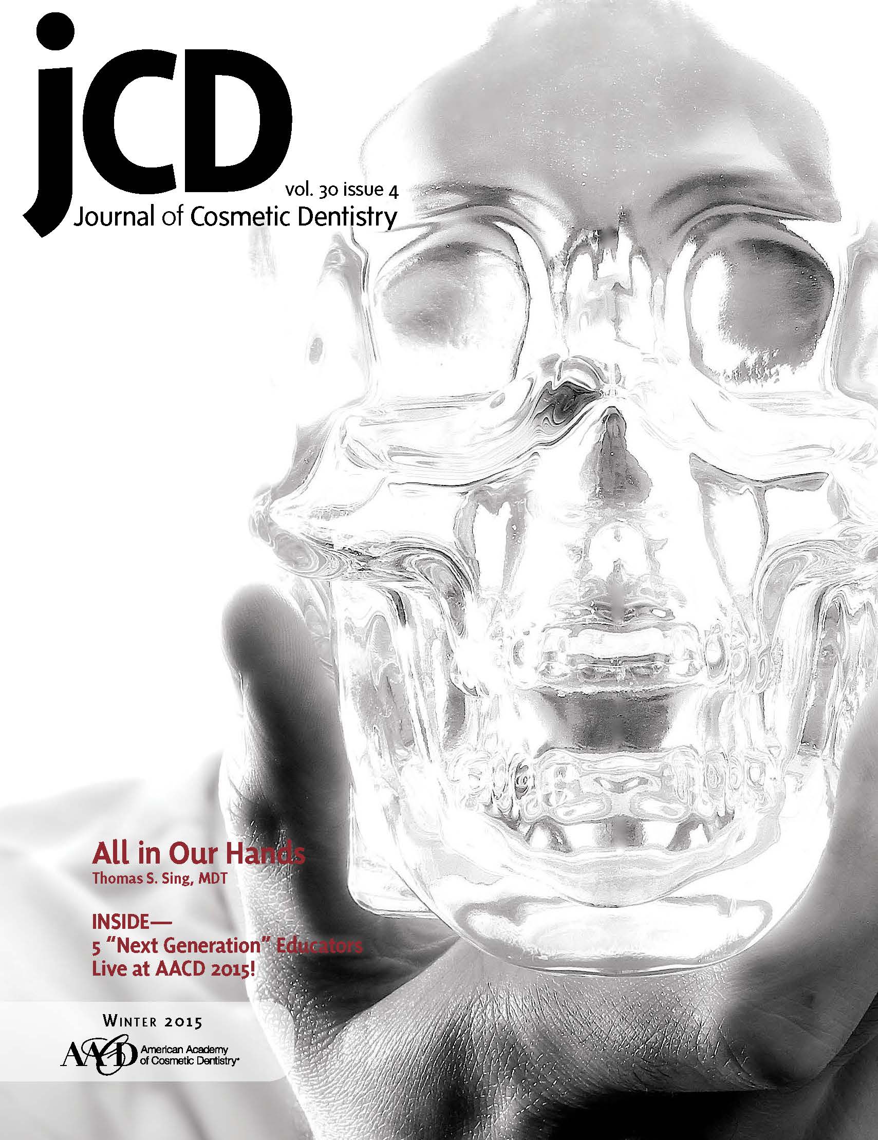 American Academy of Cosmetic Dentistry Journal of Cosmetic Dentistry Volume 30, Issue 4 cover
