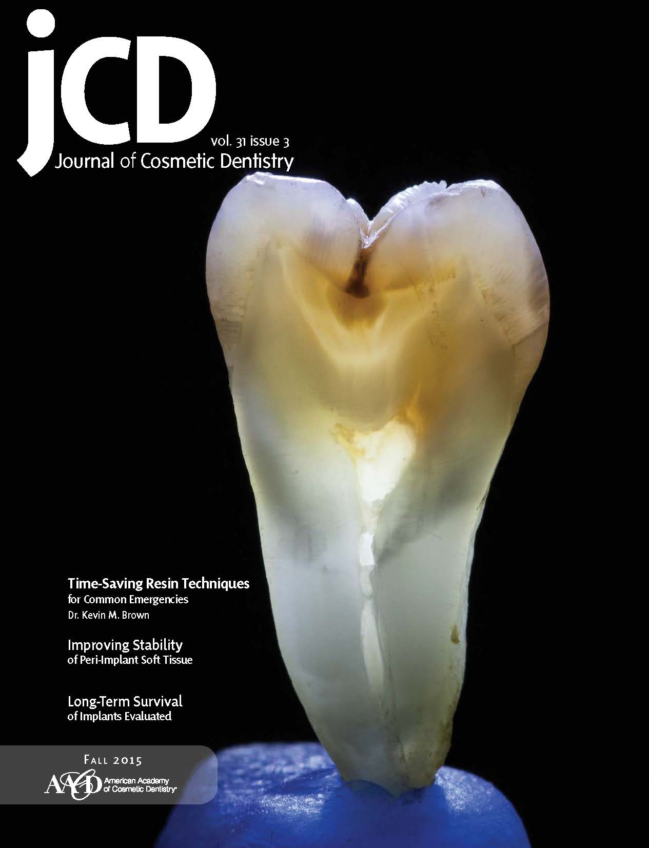 American Academy of Cosmetic Dentistry Journal of Cosmetic Dentistry Volume 31, Issue 3 cover