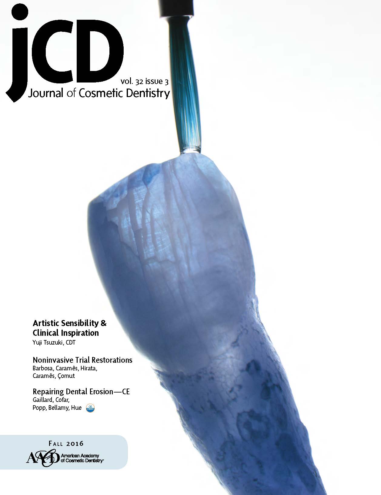 American Academy of Cosmetic Dentistry Journal of Cosmetic Dentistry Volume 32, Issue 3 cover